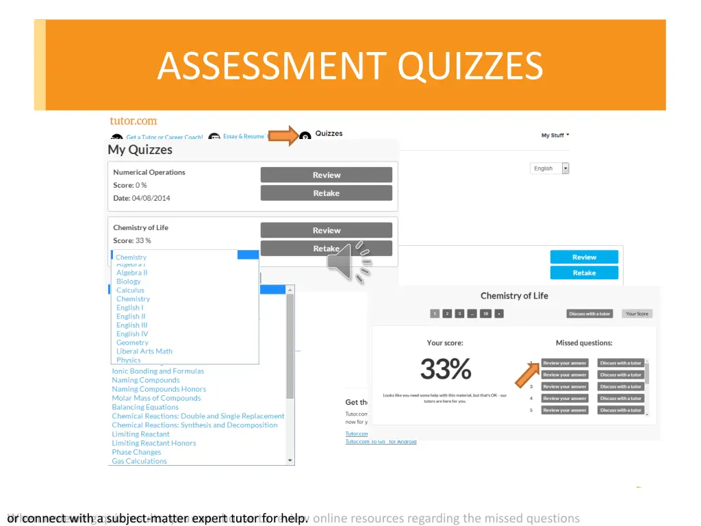 assessment quizzes