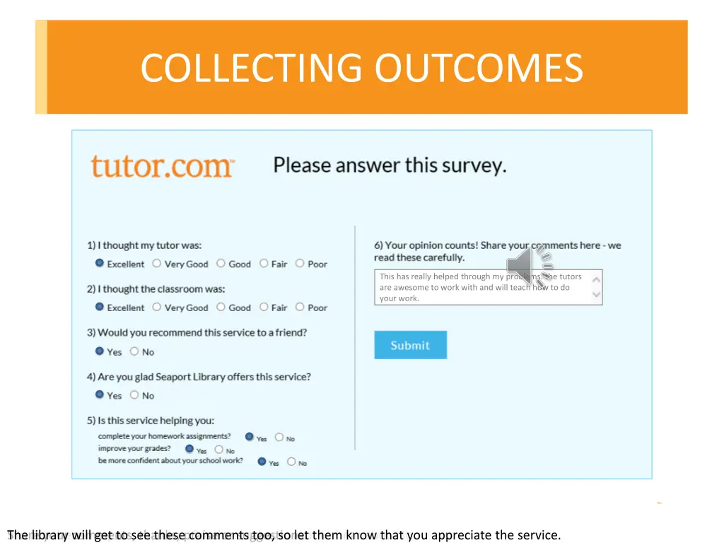 collecting outcomes