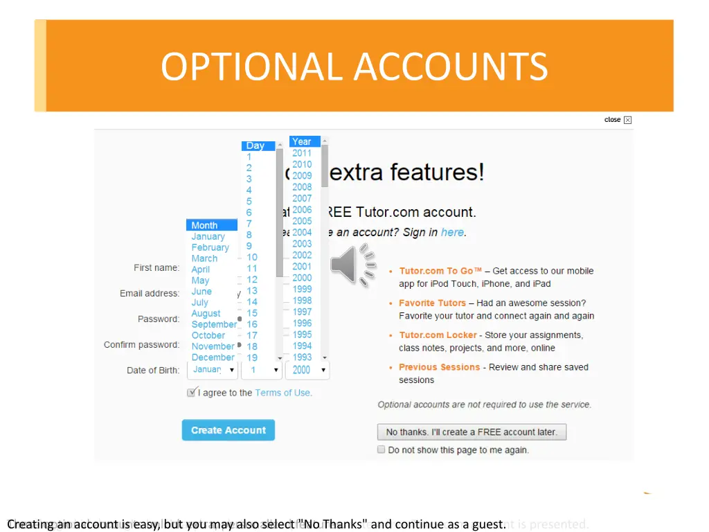 optional accounts