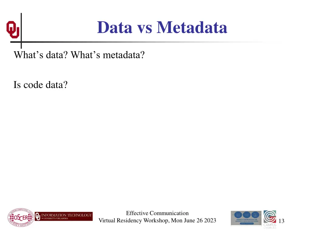 data vs metadata