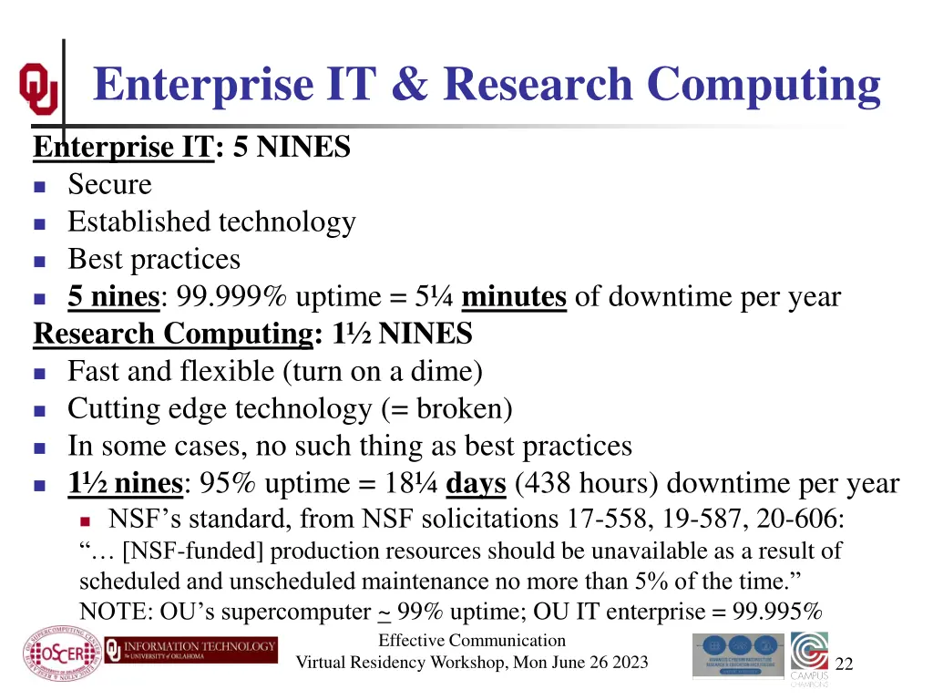 enterprise it research computing