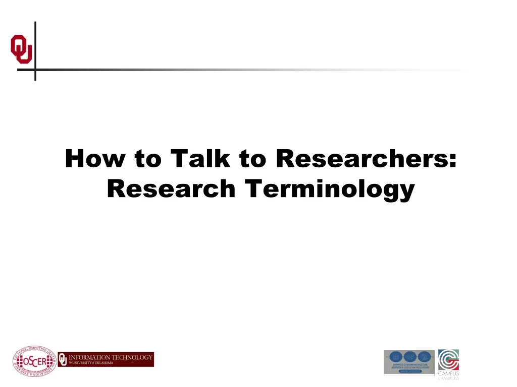 how to talk to researchers research terminology