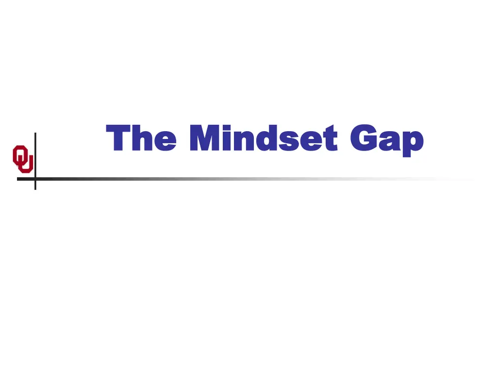 the mindset gap the mindset gap