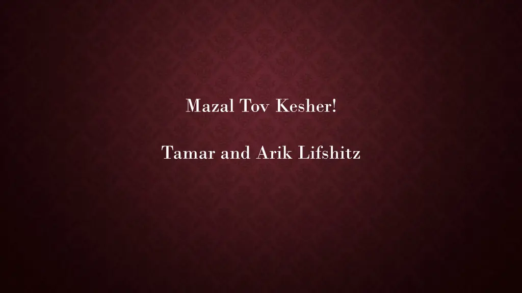 mazal tov kesher