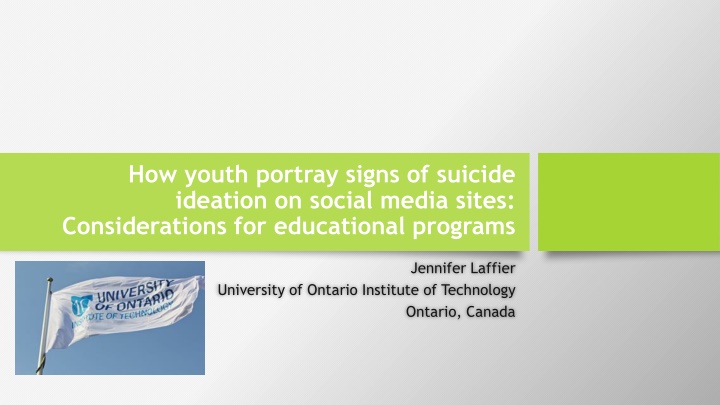 how youth portray signs of suicide ideation