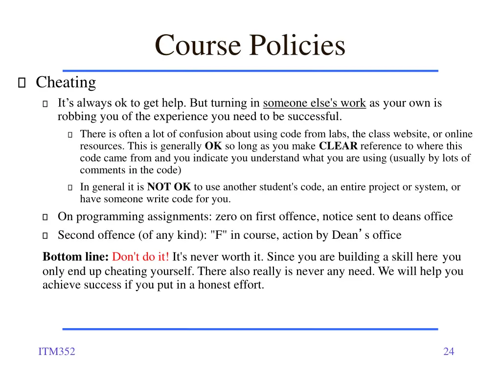 course policies 1