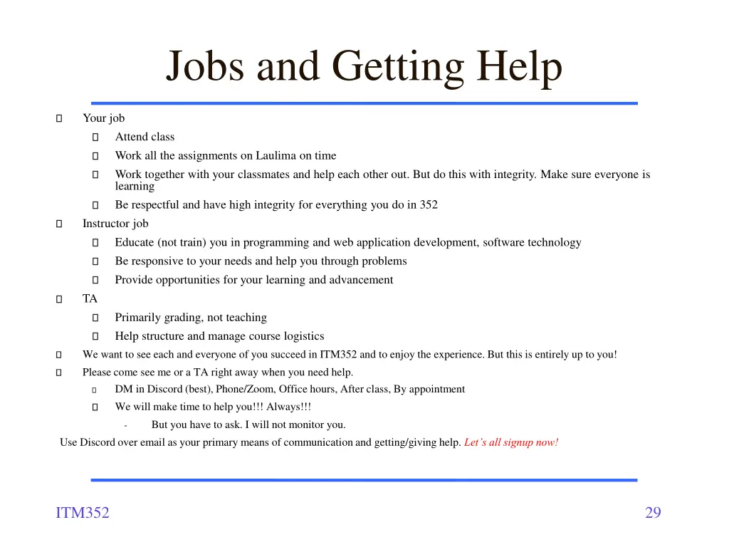 jobs and getting help