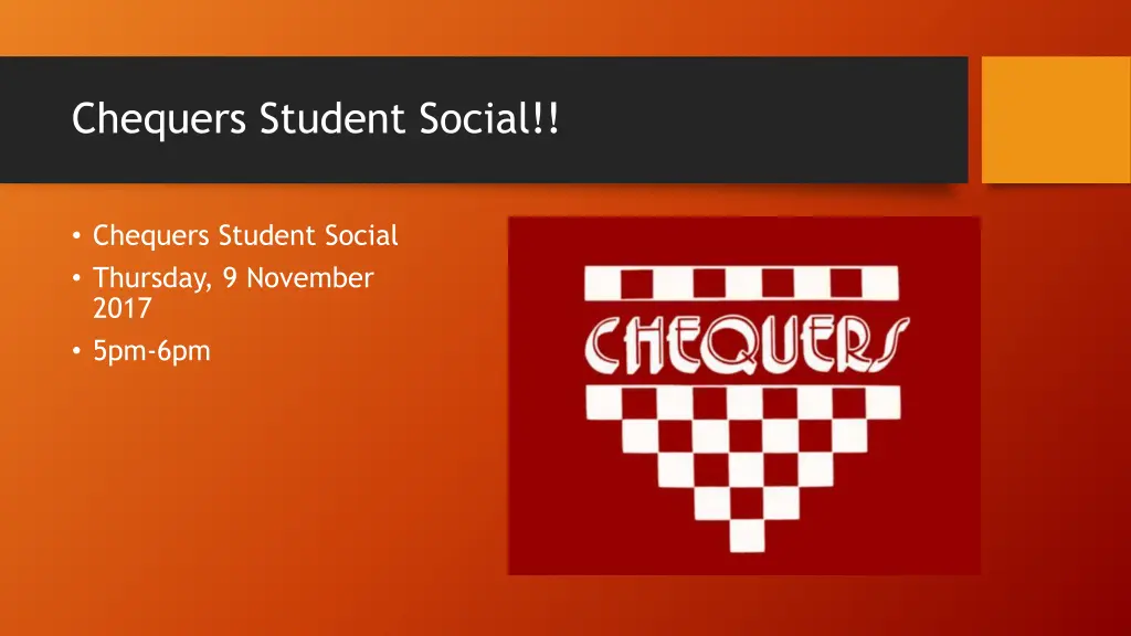 chequers student social