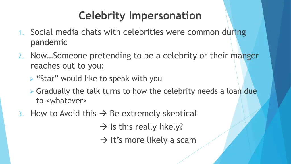 celebrity impersonation