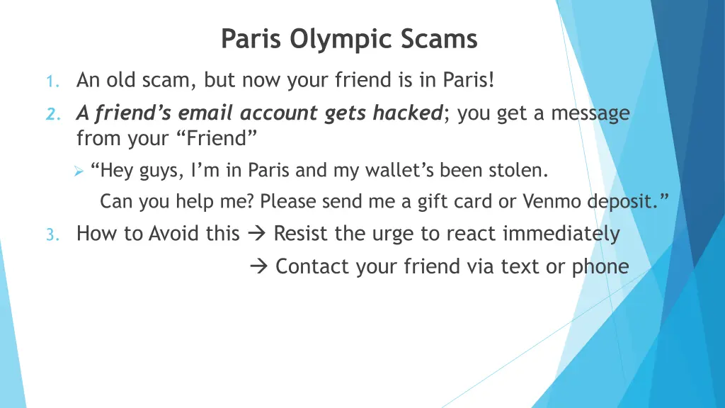 paris olympic scams