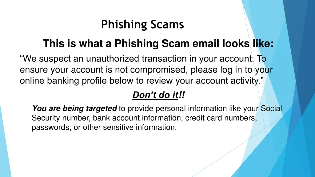 phishing scams