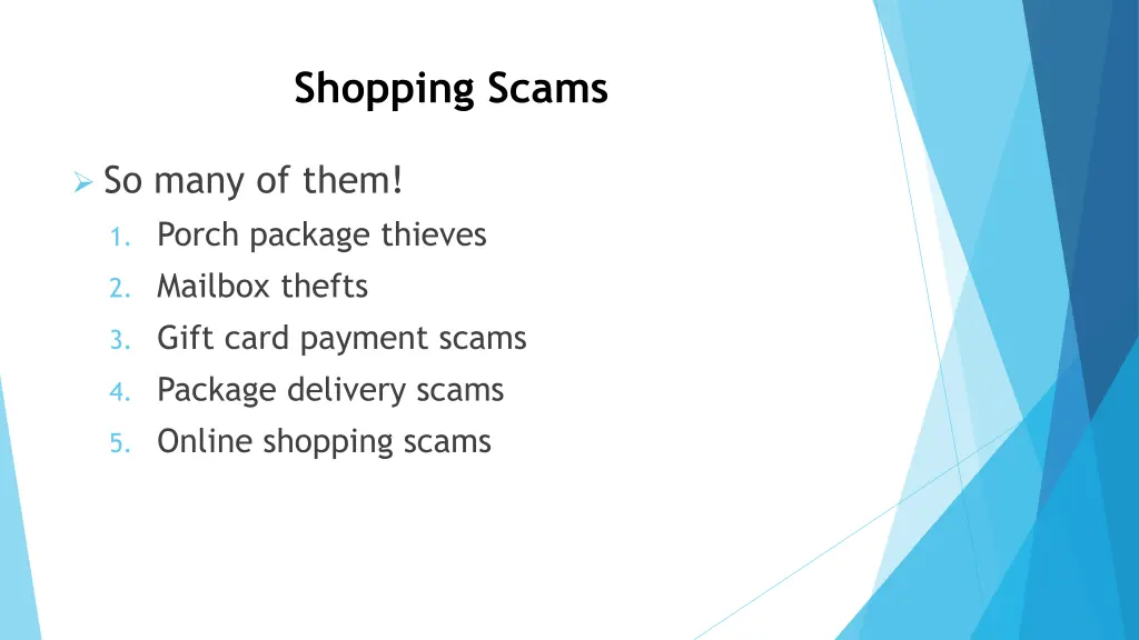 shopping scams