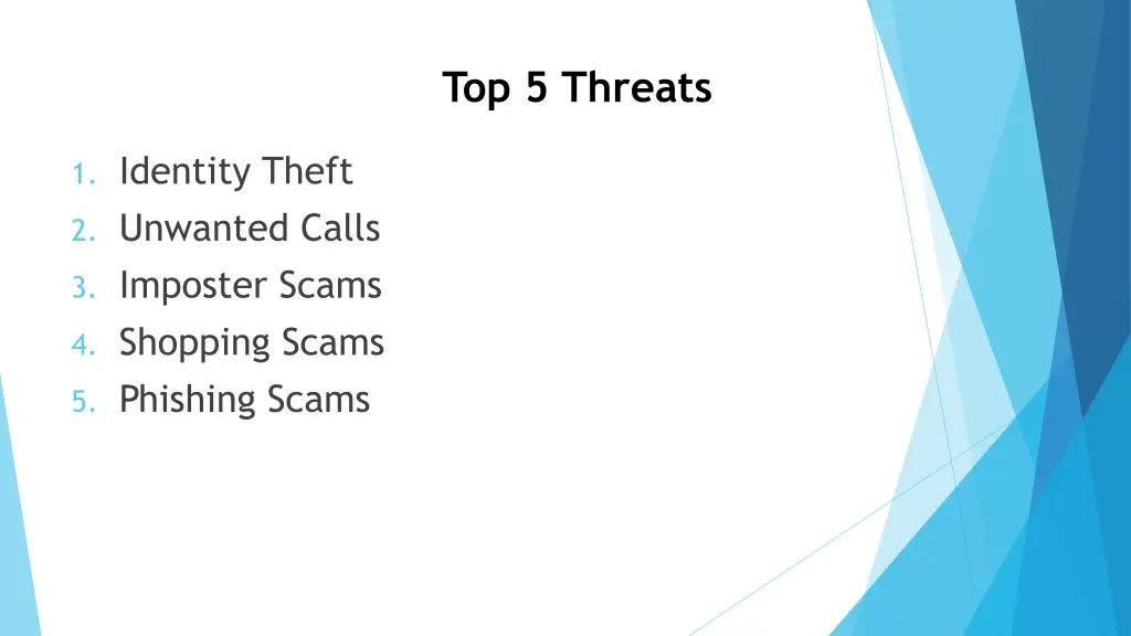 top 5 threats