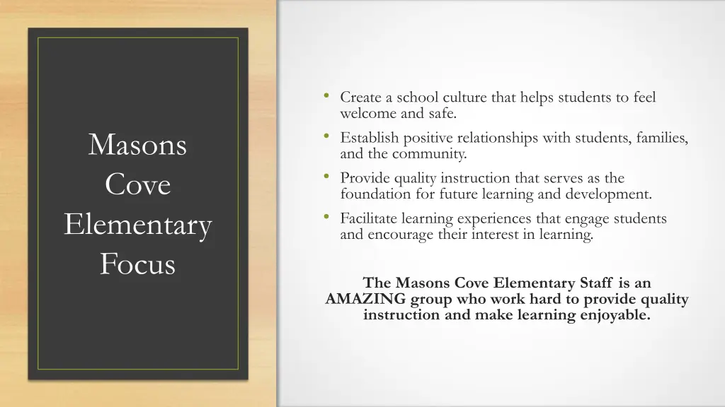 create a school culture that helps students