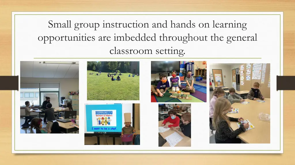 small group instruction and hands on learning