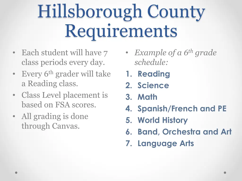 hillsborough county requirements