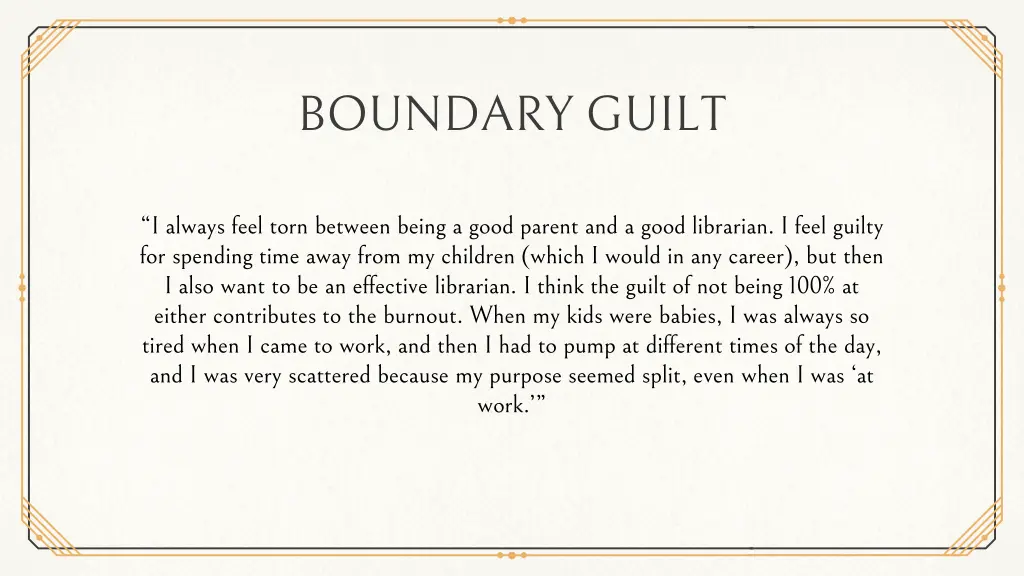 boundary guilt