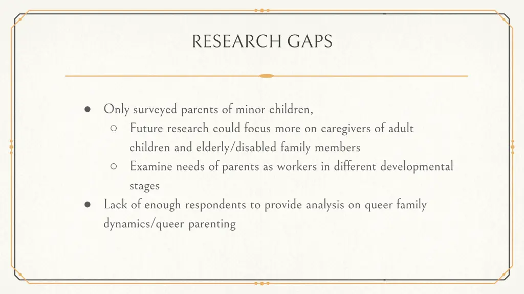 research gaps