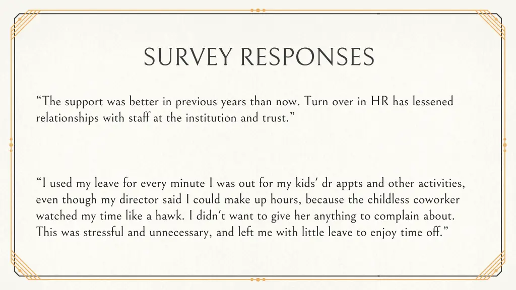 survey responses