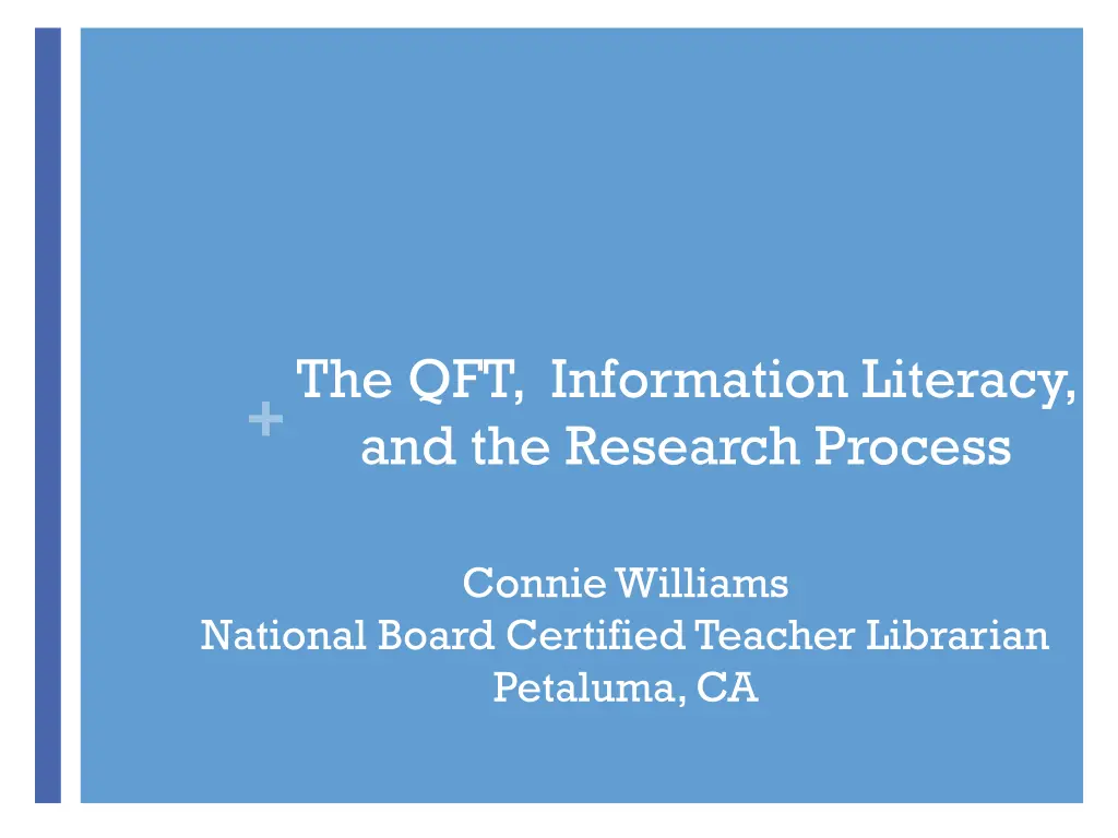 the qft information literacy and the research