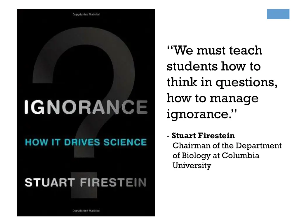 we must teach students how to think in questions