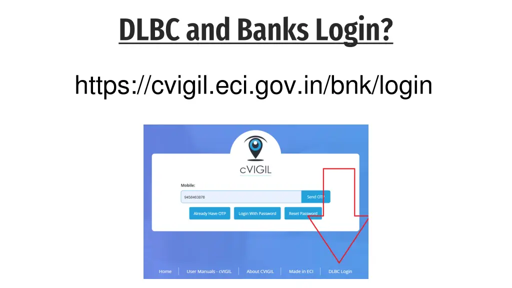 dlbc and banks login