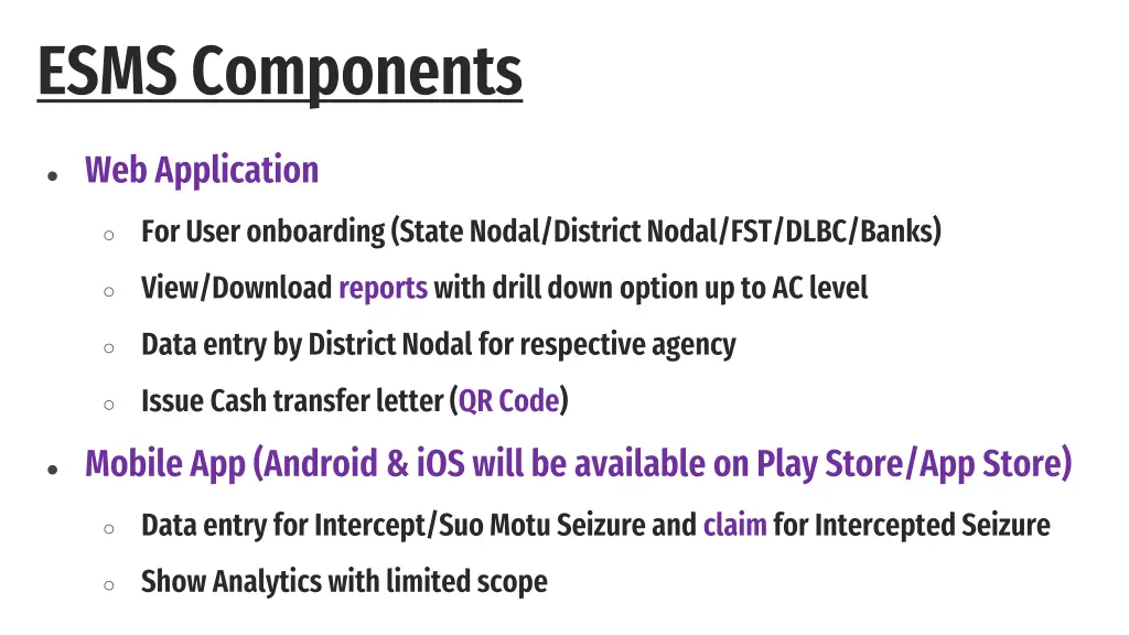 esms components 1