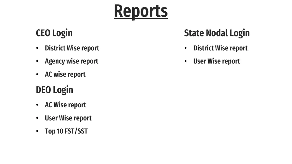 reports