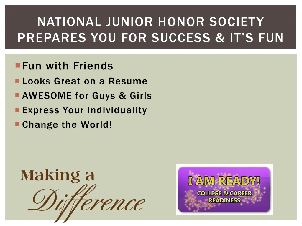 national junior honor society prepares