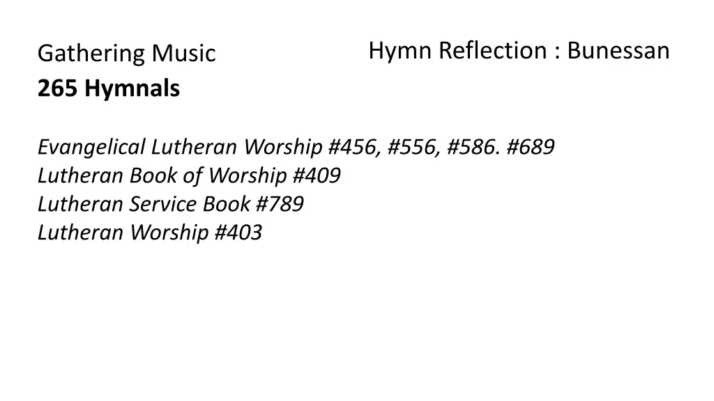 hymn reflection bunessan