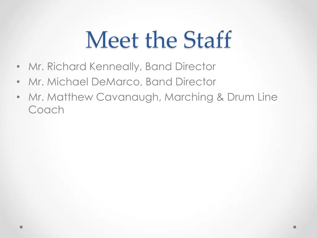 meet the staff mr richard kenneally band director