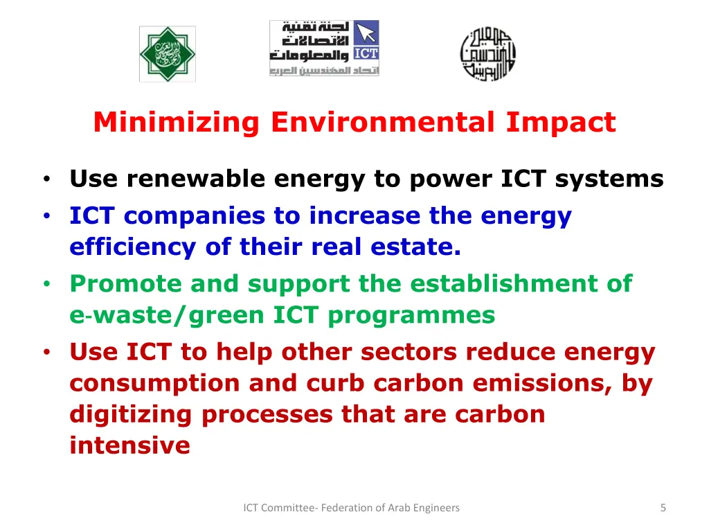 minimizing environmental impact