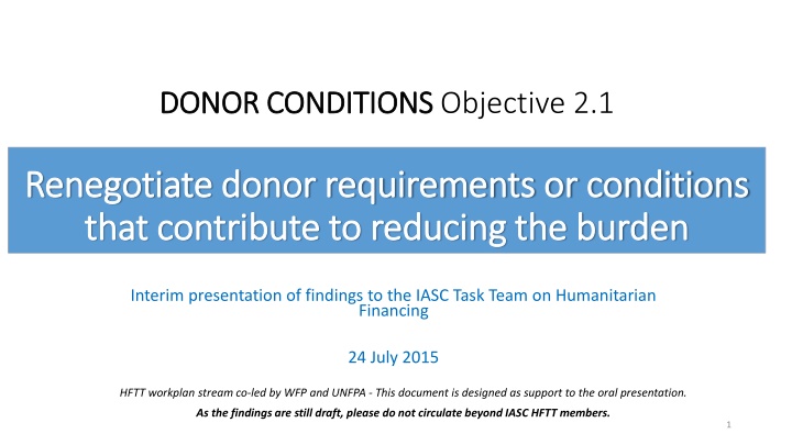 donor conditions donor conditions objective 2 1