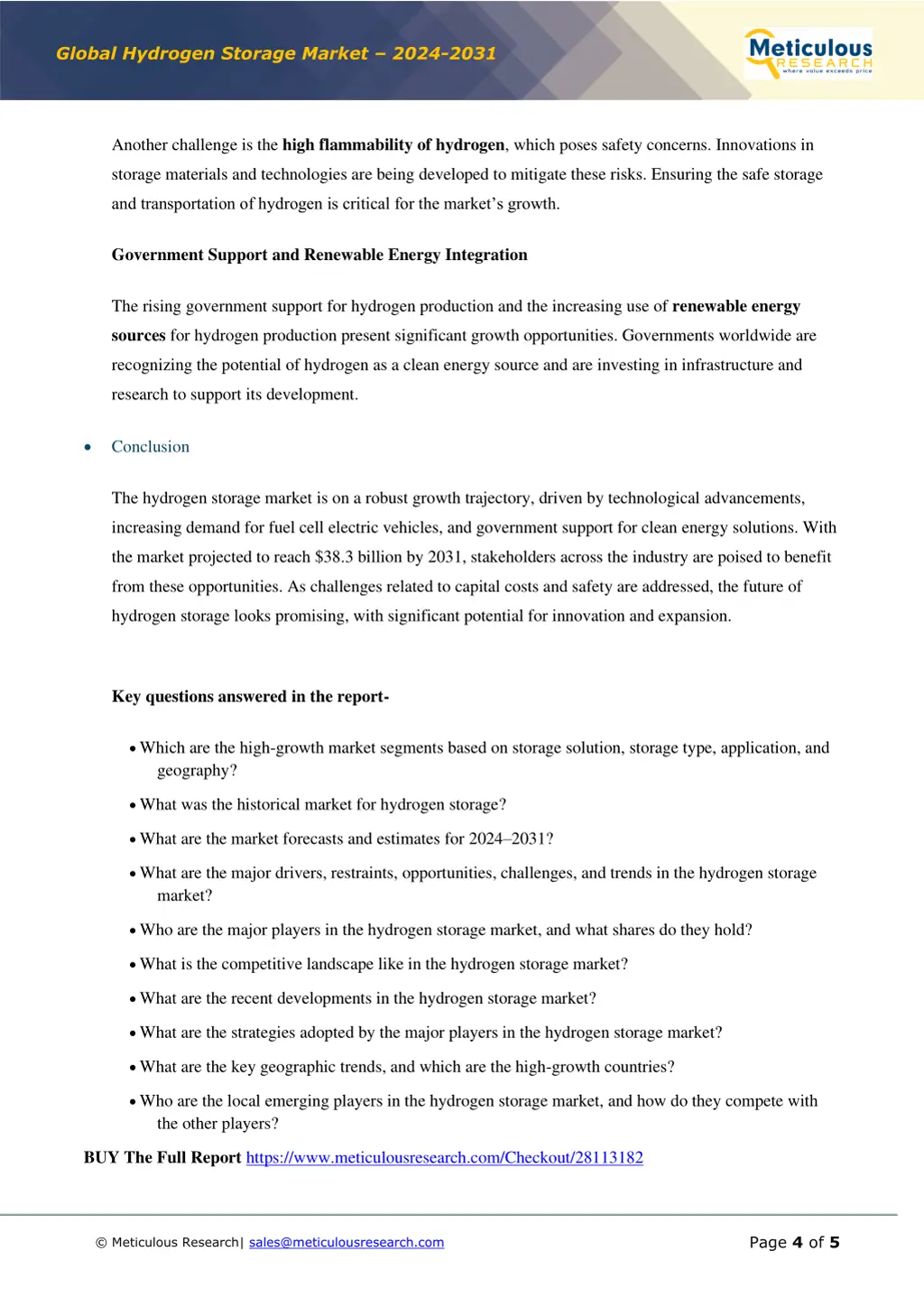 global hydrogen storage market 2024 2031 3