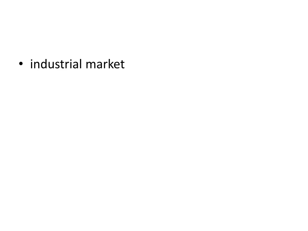 industrial market