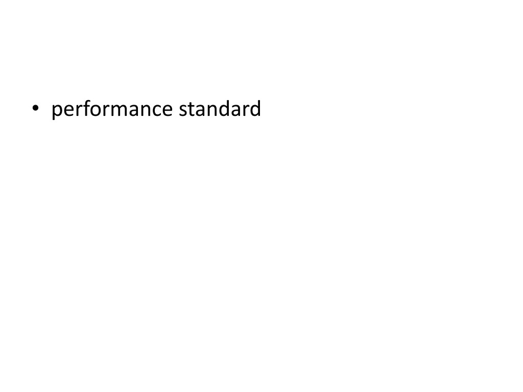 performance standard