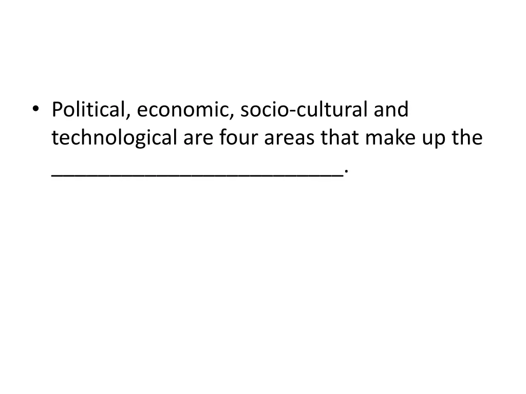 political economic socio cultural