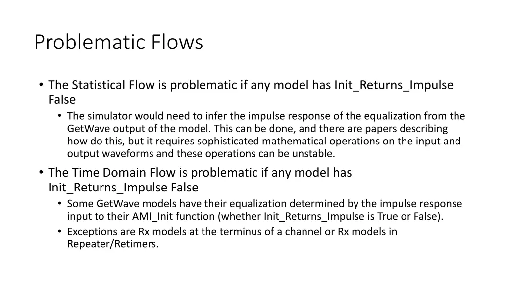 problematic flows