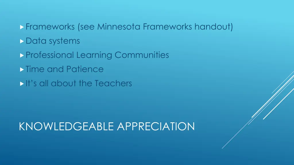 frameworks see minnesota frameworks handout