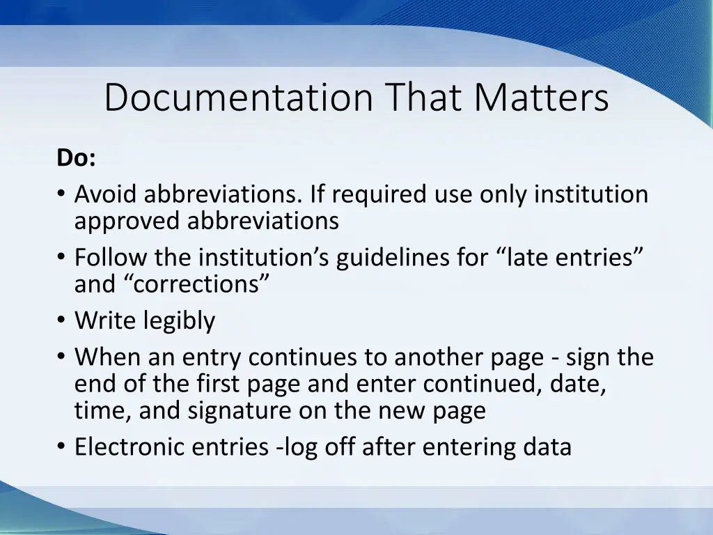 documentation that matters 11