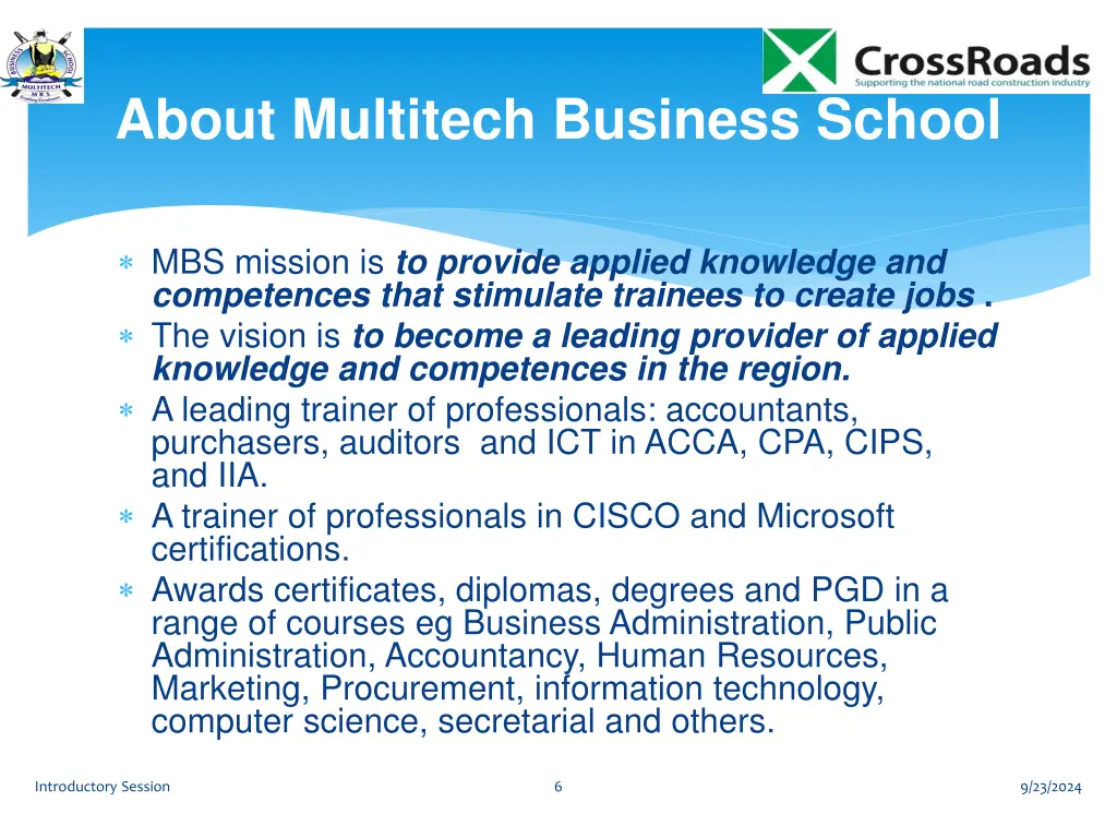 about multitech business school