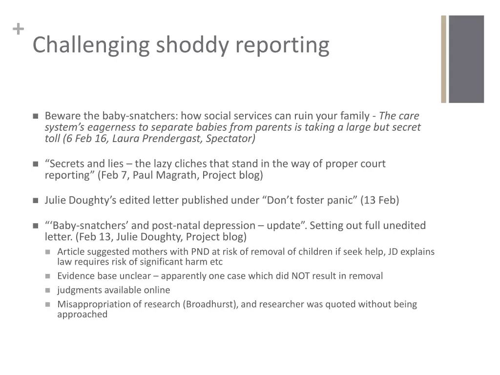 challenging shoddy reporting