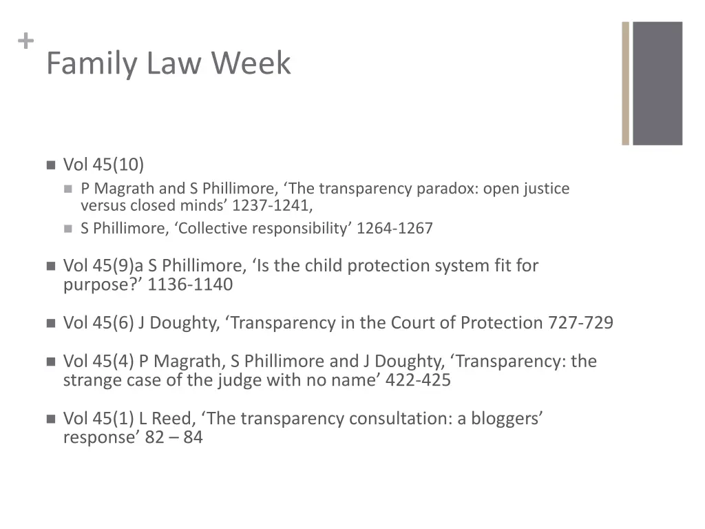 family law week 1