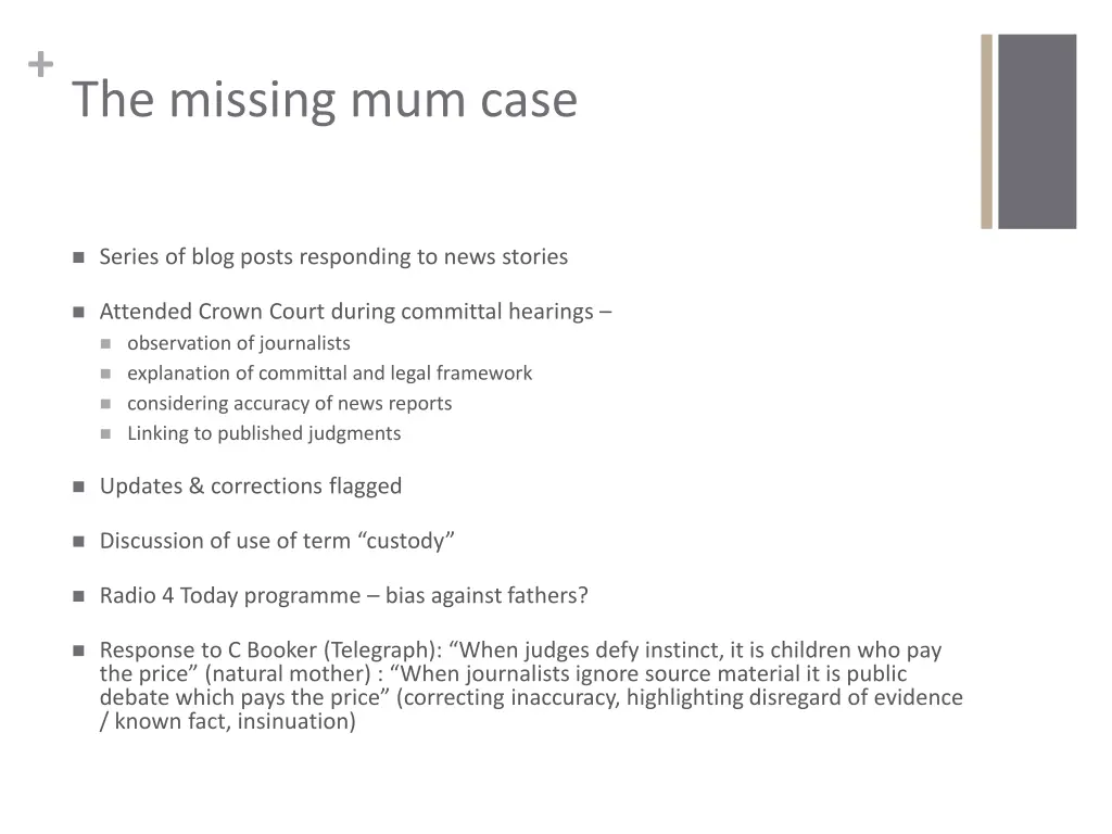 the missing mum case