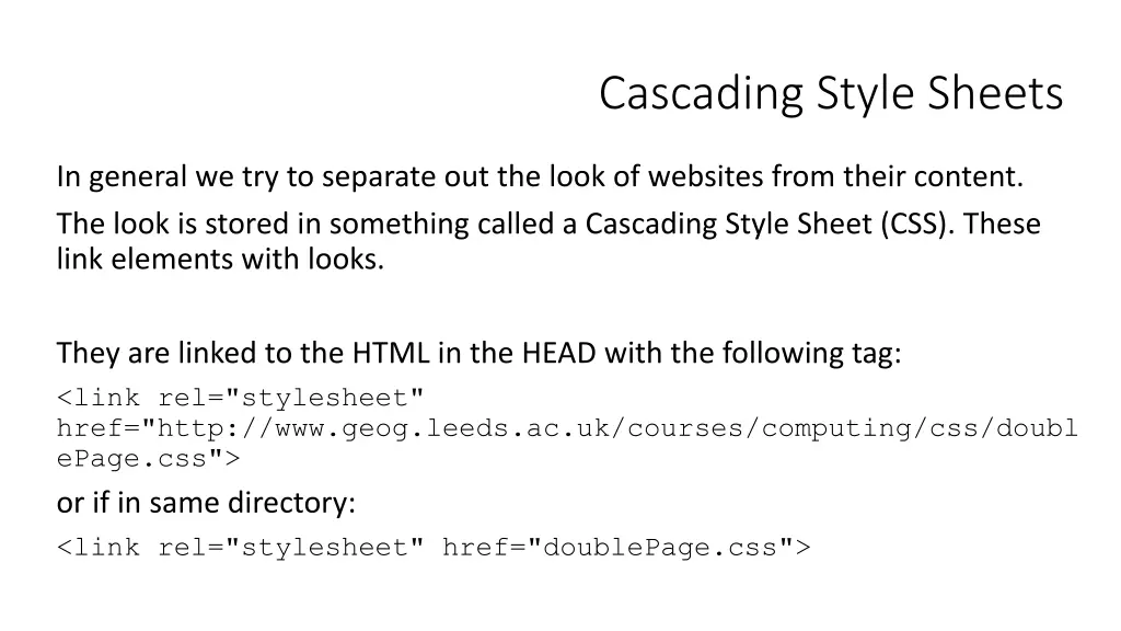 cascading style sheets