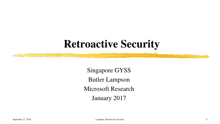 retroactive security