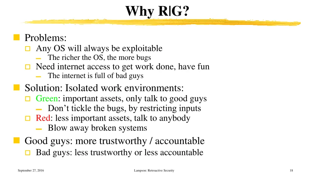 why r g