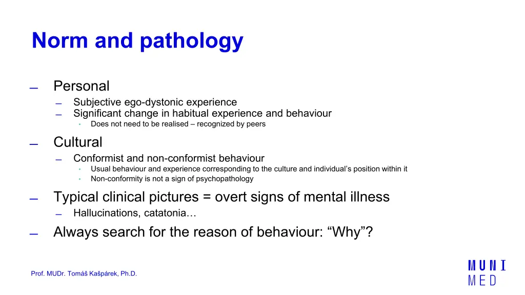 norm and pathology