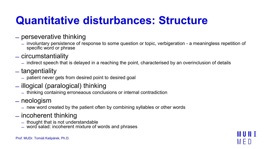 quantitative disturbances structure