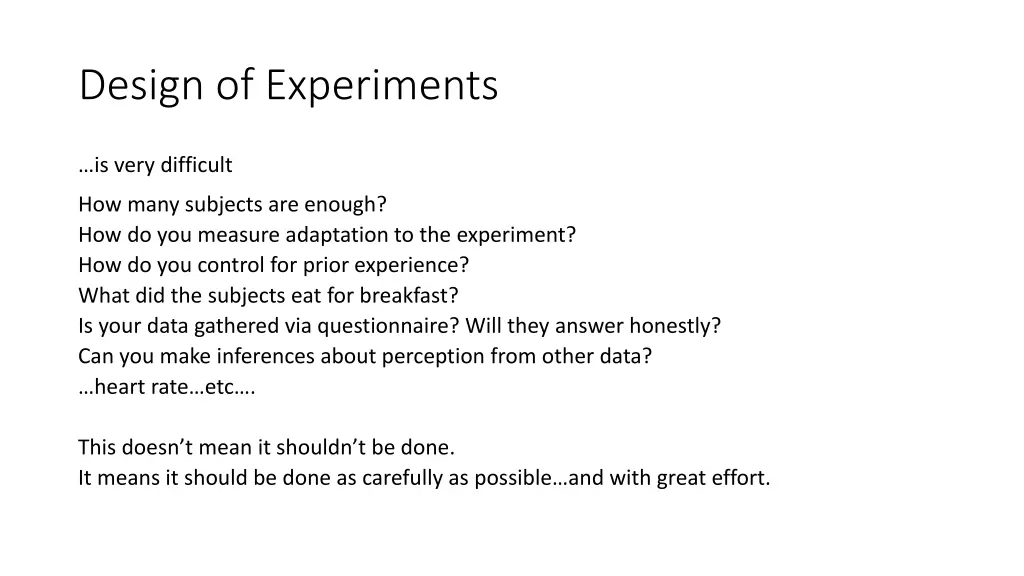 design of experiments